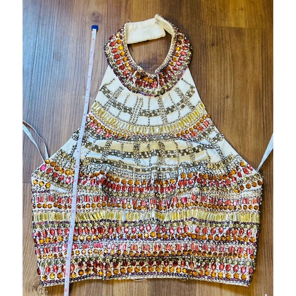 Dave & Johnny Embellished Halter Top‎ and Skirt Set Party Cocktail Size 7/8 - Picture 9 of 11